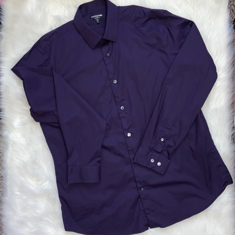 EXPRESS 1MX men’s dress shirt LS button up size XL
